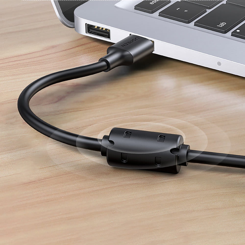 Adapterkabel USB (Buchse) - USB (Stecker), Ugreen 2.0 30MB/s, 5 m, Schwarz