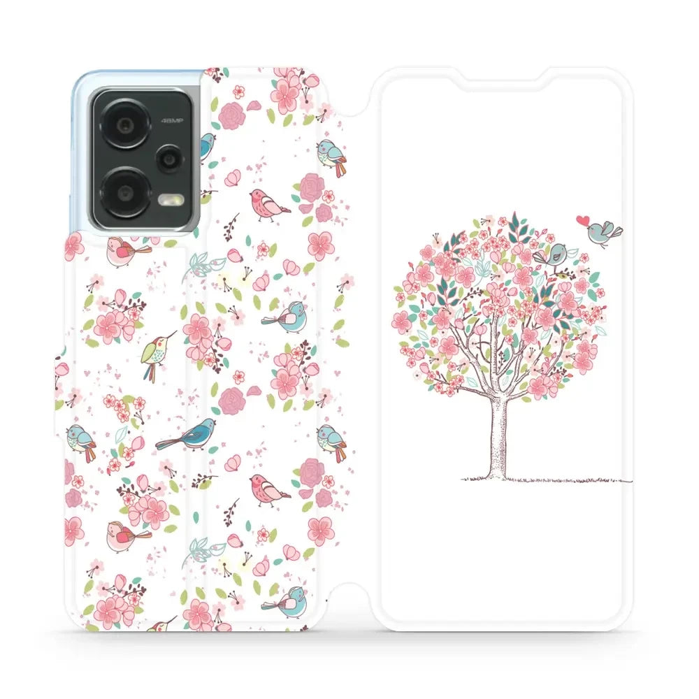 Handyhülle mit klappe für Xiaomi Poco X5, Mobiwear Book, Rosa Hain