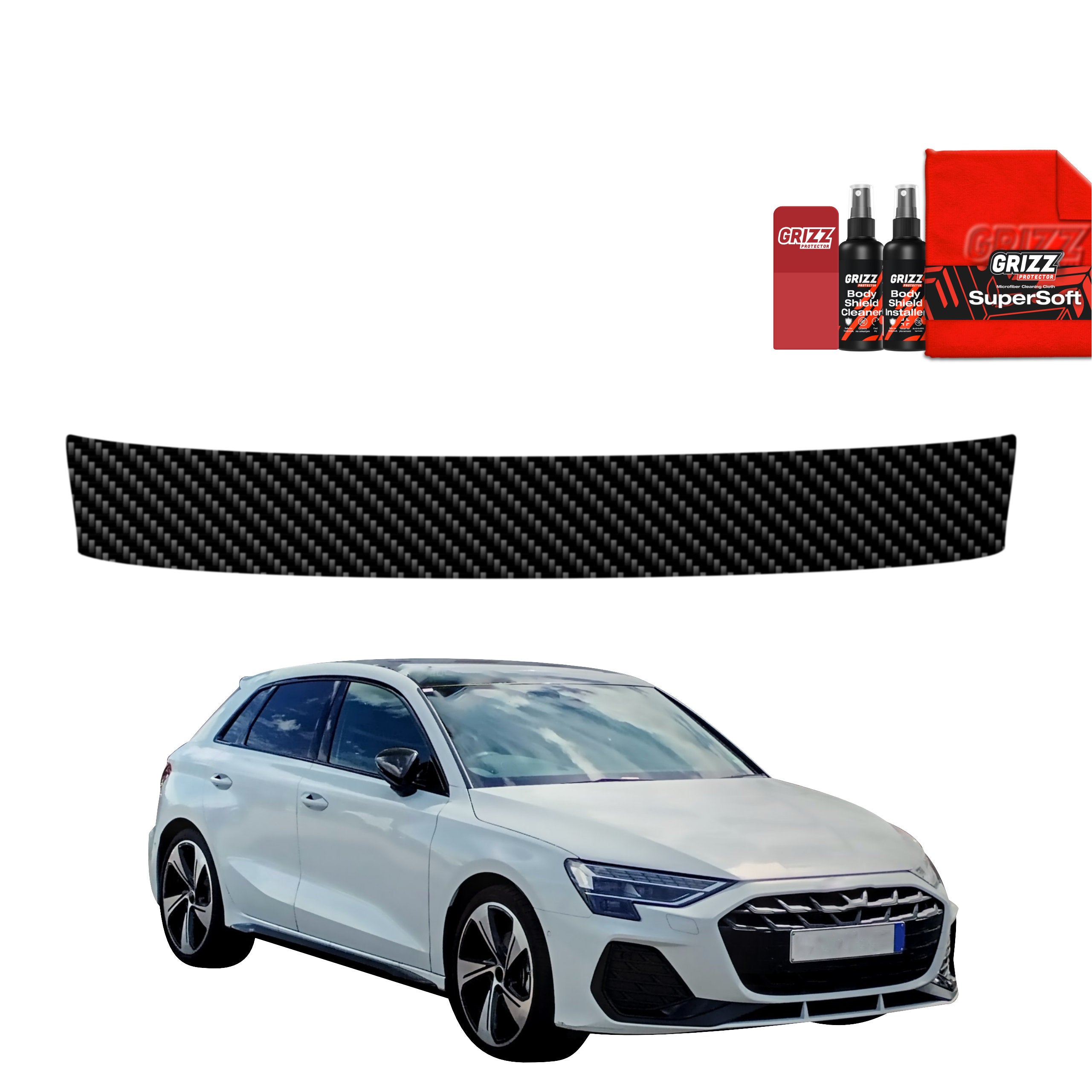 Kohlenstoff Schutzfolie Grizz Protector für Ladekante - Audi A3 8Y Hatchback 5D (2024-2026)