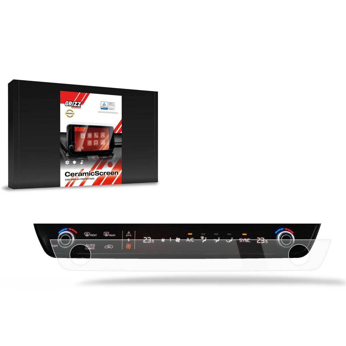 Keramische Autodisplayfolie für Kia Sportage 5 (2021-2024), Grizz Protector