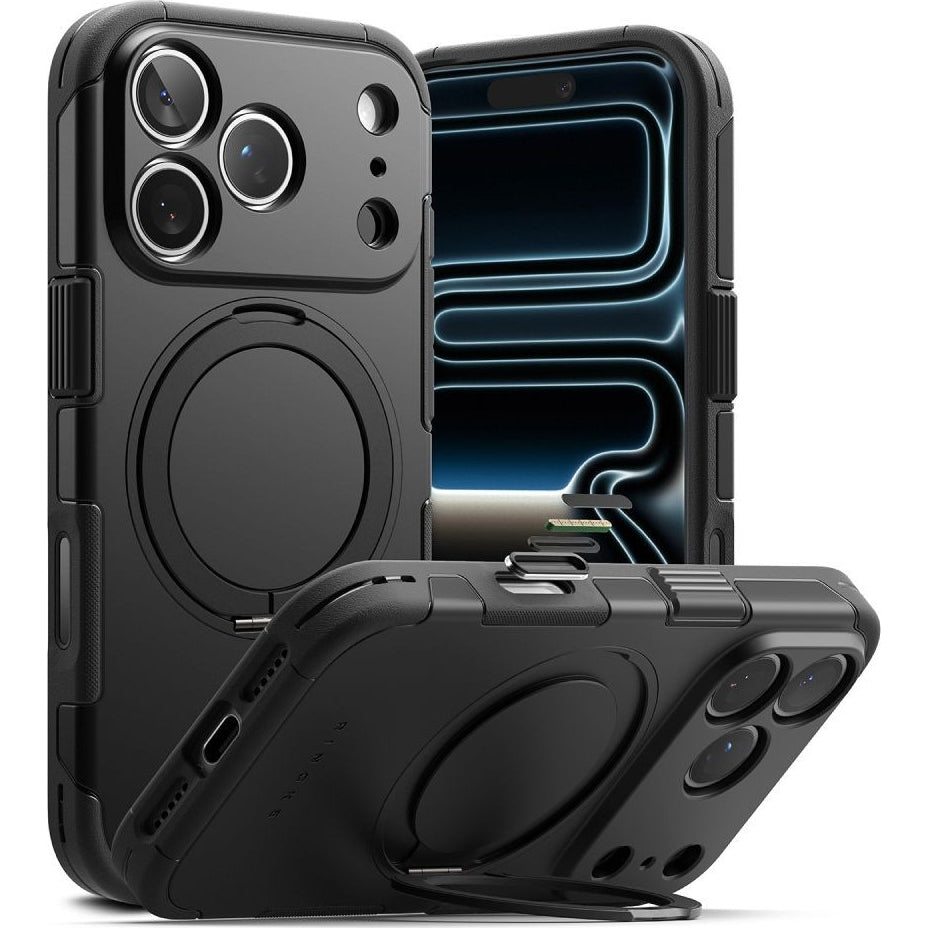 Handyhülle mit Ständer für iPhone 18 Pro / 17 Pro, Ringke Alles MagSafe, Schwarz (2/10)