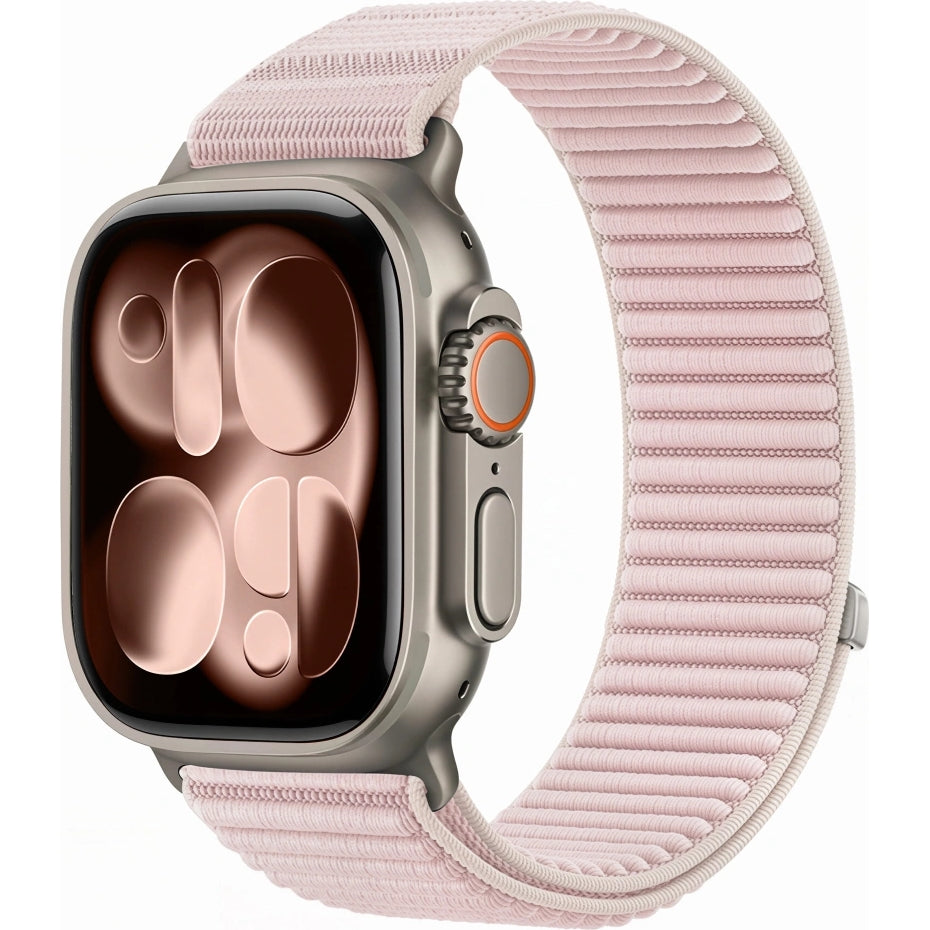 Armband für Apple Watch 44/45/46/49 mm, Tech Protect Nylon Pro, Puderrosa (2/7)
