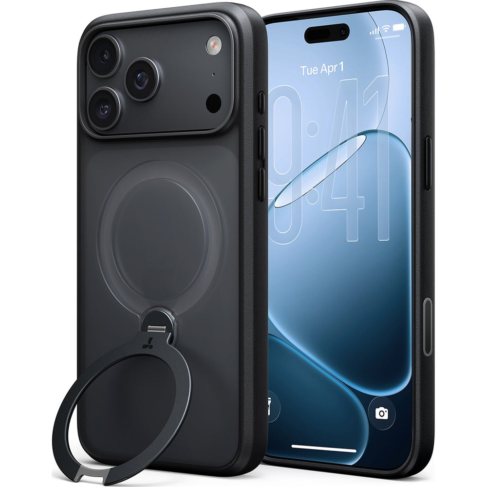 Handyhülle für iPhone 18 Pro / 17 Pro Torras Ostand Q3 Spin, Schwarz (2/6)