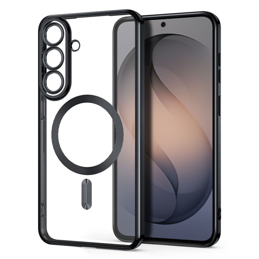Handyhülle mit Kameraabdeckung für Galaxy S26 FE, Tech-Protect MagFlex für MagSafe, Transparent-Schwarz (2/9)