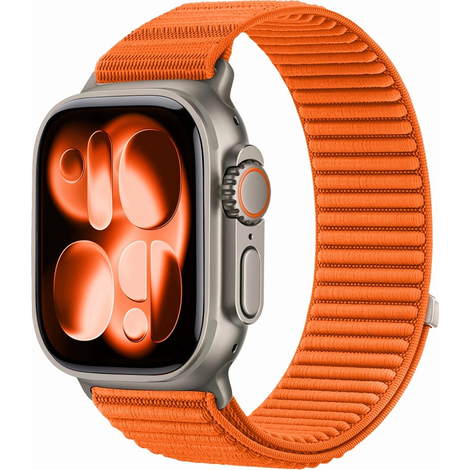 Armband für Apple Watch 44/45/46/49 mm, Tech Protect Nylon Pro, Orange (2/8)