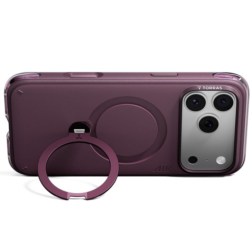 Handyhülle für iPhone 18 Pro Max / 17 Pro Max, Torras Ostand Q3 Air Essential mit MagSafe, Violett (3/7)