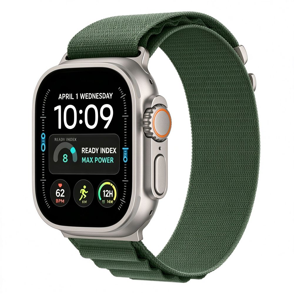 Armband für Apple Watch 49/46/45/44 mm, Tech Protect Nylon Pro, Grün (2/7)