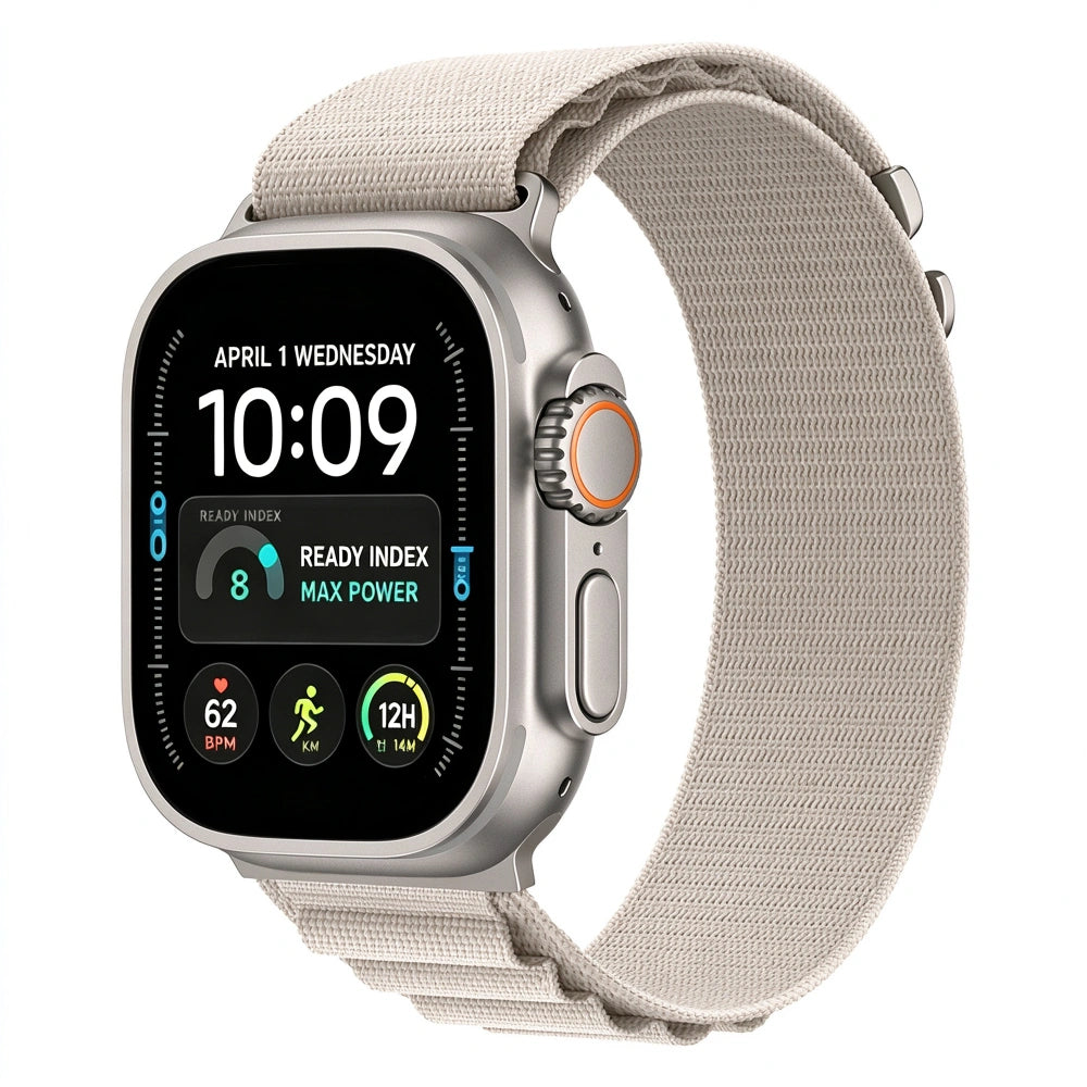 Armband für Apple Watch 49/46/45/44 mm, Tech Protect Nylon Pro, Beige (2/9)