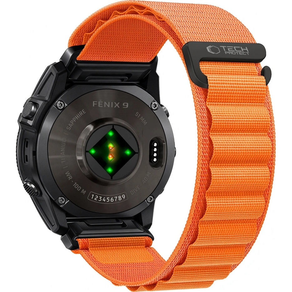 Armband für QuickFit 22 mm, Tech Protect Nylon Pro, Orange (2/7)