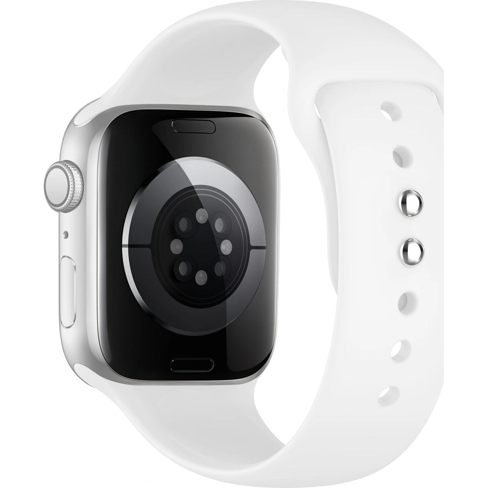 Armband für Apple Watch 42/41/40/38 mm, Tech-Protect Silicone, Weiß (2/9)
