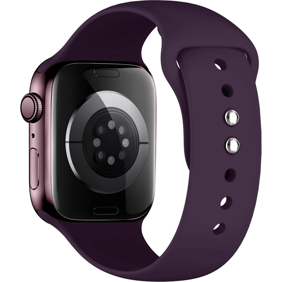 Armband für Apple Watch 49/46/45/44 mm, Tech-Protect Silicone, Burgunderrot (2/9)