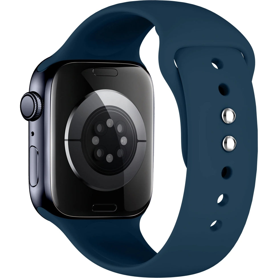 Armband für Apple Watch 42/41/40/38 mm, Tech-Protect Silicone, Dunkelblau (2/9)