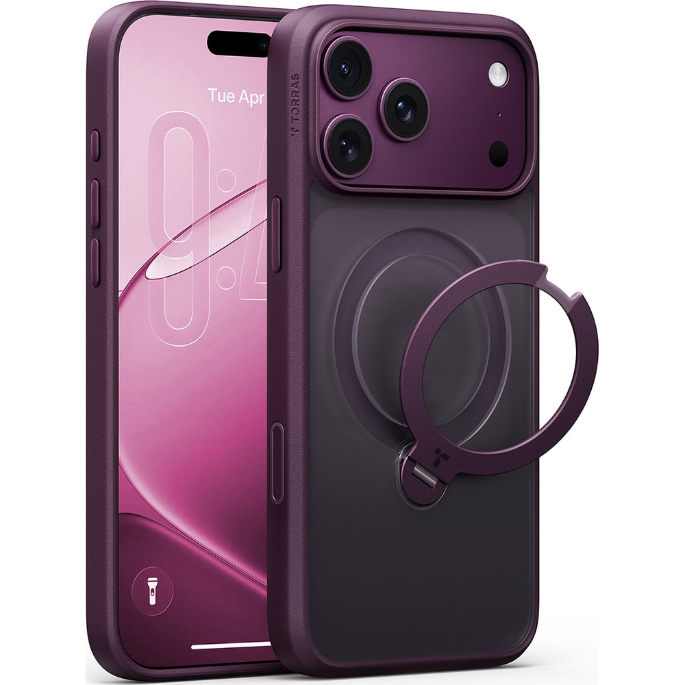 Handyhülle für iPhone 18 Pro / 17 Pro Torras Ostand Q3 Spin, Violett (2/9)