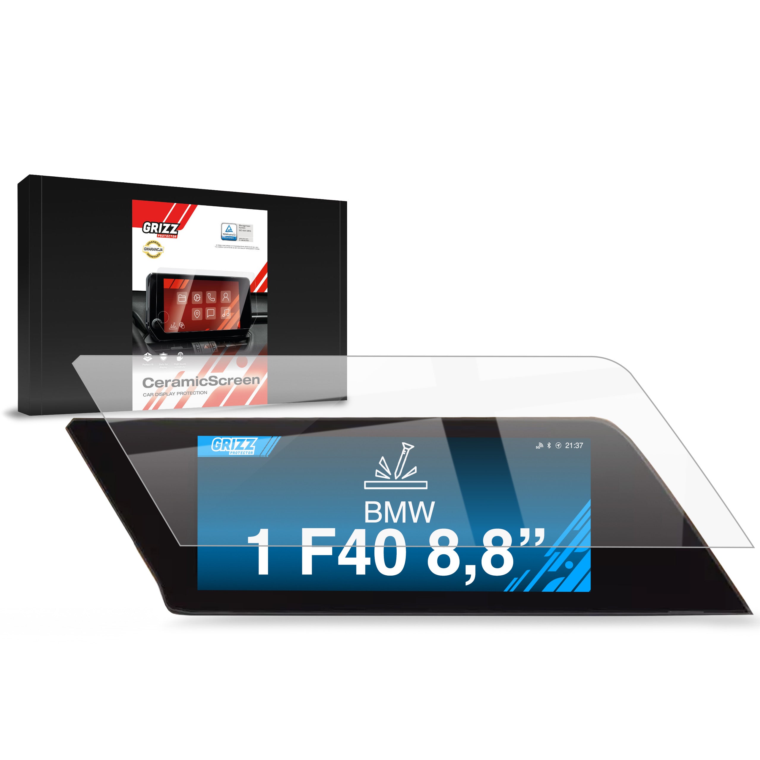 Keramische Autodisplayfolie für BMW 1 F40 8,8" (2019-2023), Grizz Protector
