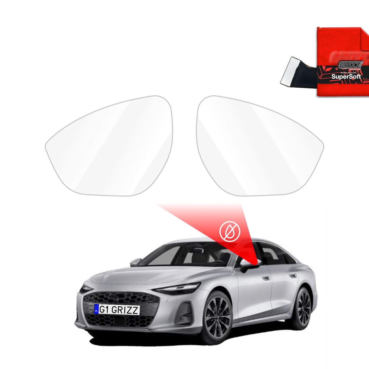 Regenschutzfolie Grizz Protector für Außenspiegel - Audi A6 C9 (2025-2026)