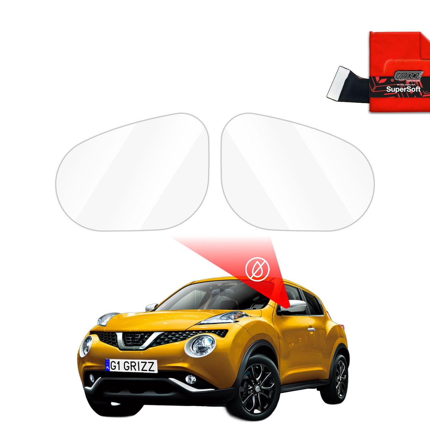 Regenschutzfolie Grizz Protector für Außenspiegel - Nissan Juke (2010-2019)