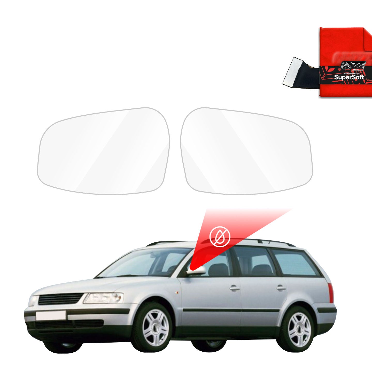 Regenschutzfolie Grizz Protector für Außenspiegel - Volkswagen Passat B5 Variant (1996-2000)