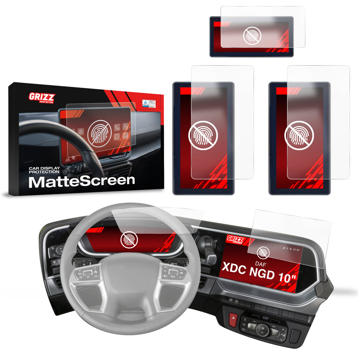 Matte Autodisplayfolie für DAF XDC NGD, Grizz Protector
