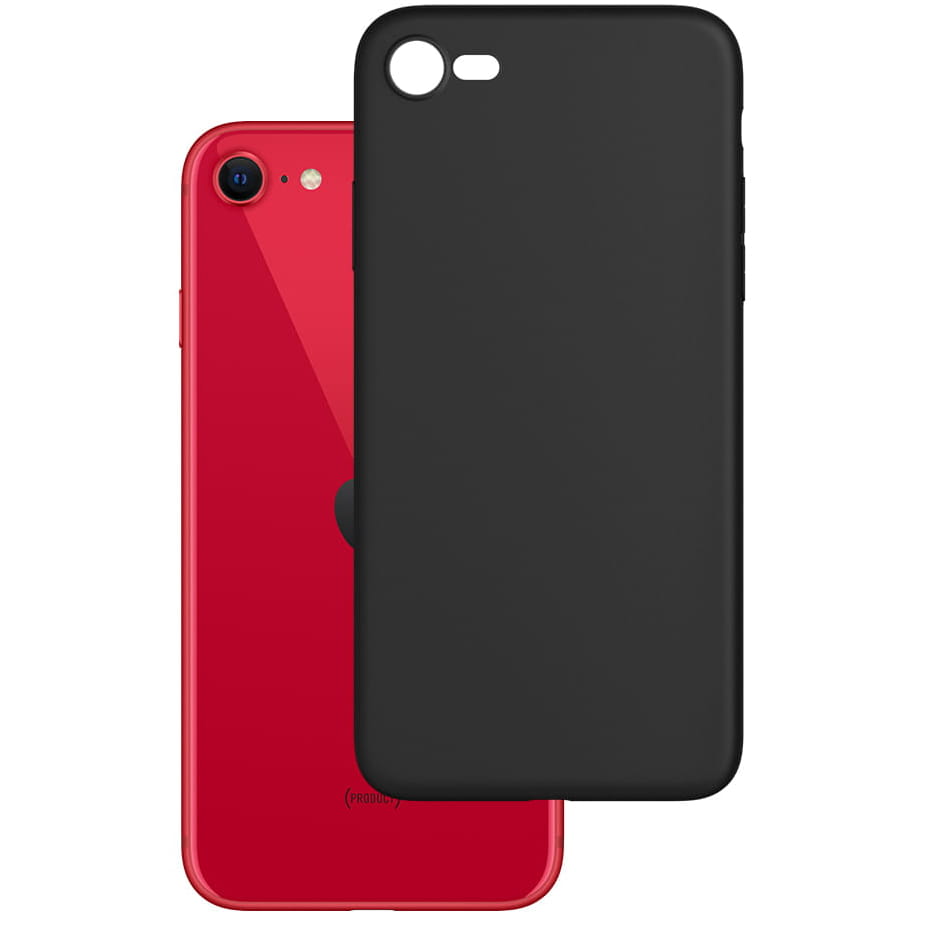 Schutzhülle 3mk Matt Case für iPhone SE 2022/2020 8/7, Schwarz