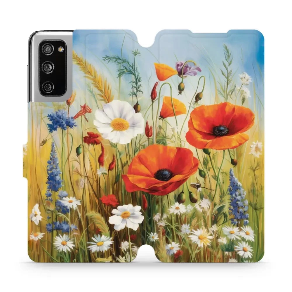 Handyhülle mit klappe für Galaxy S20 FE, Mobiwear Book, Wiesenblumen