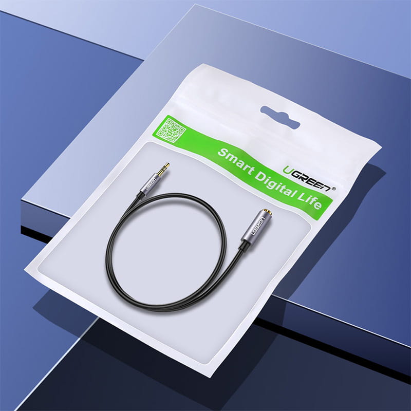 Kabel/Adapter Ugreen AUX 3,5 mm mini jack, 0,5 m, Blau