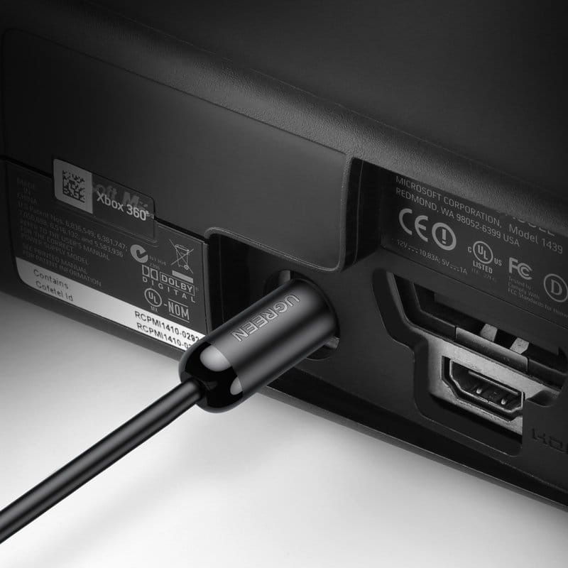 Optisches Kabel zu Toslink SPDIF, Ugreen, 1,5 m, Schwarz