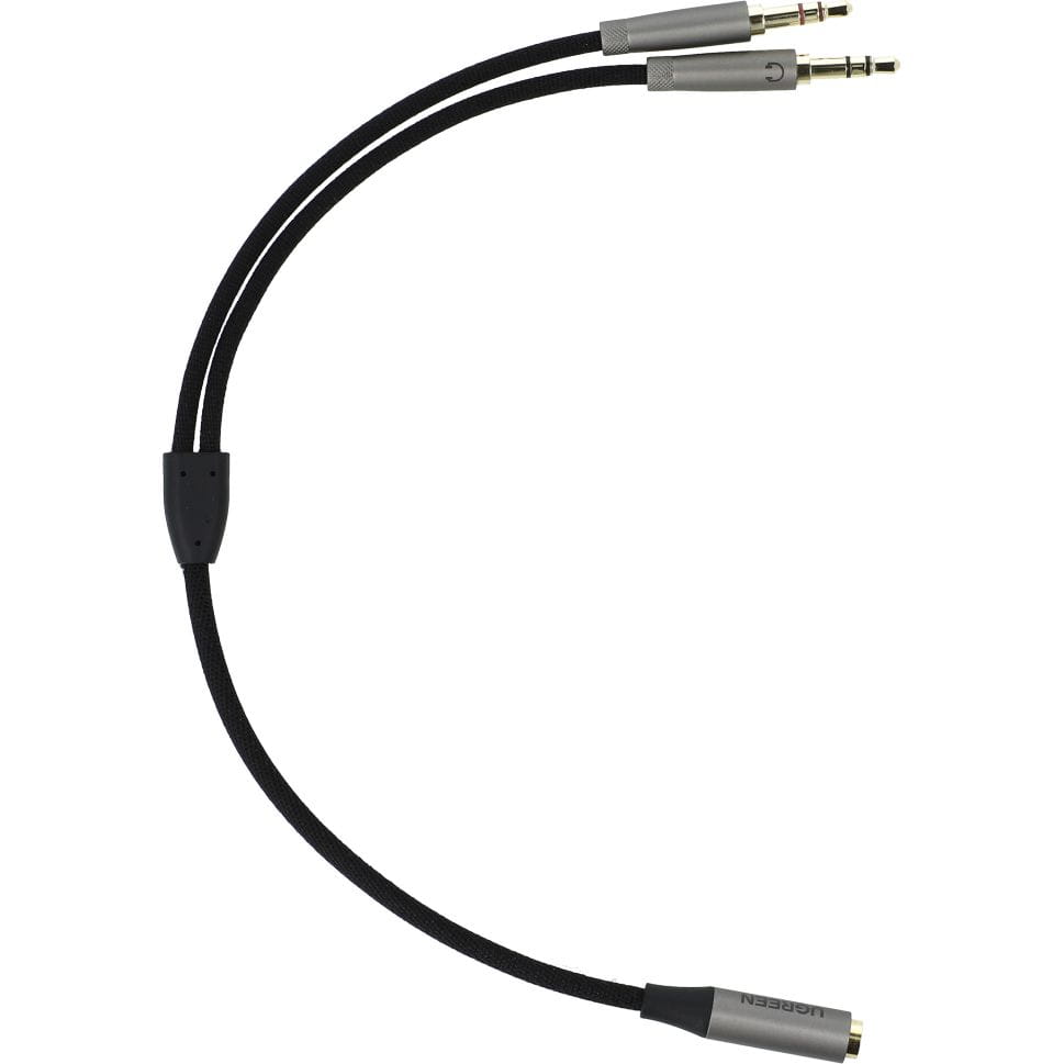 Ugreen 3,5 mm Mini-Klinken-Kopfhörer-Splitterkabel 25 cm, Graphit
