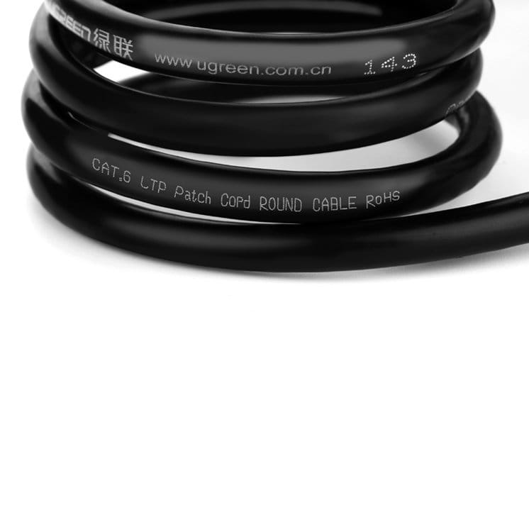Internet Kabel/Verlängerung, Ugreen, Ethernet RJ45 Cat 6, FTP 1000 Mbps, 5m, Schwarz