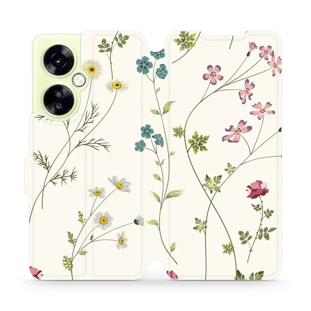 Handyhülle mit klappe für OnePlus Nord CE 3 Lite, Mobiwear Book, Feldblumen