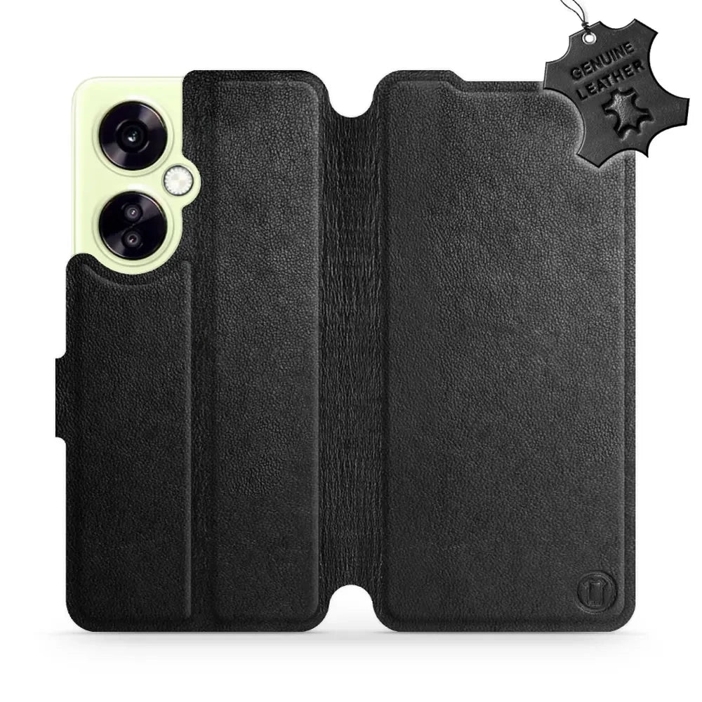 Echtleder Handyhülle für OnePlus Nord CE 3 Lite, Mobiwear Leather, Schwarz