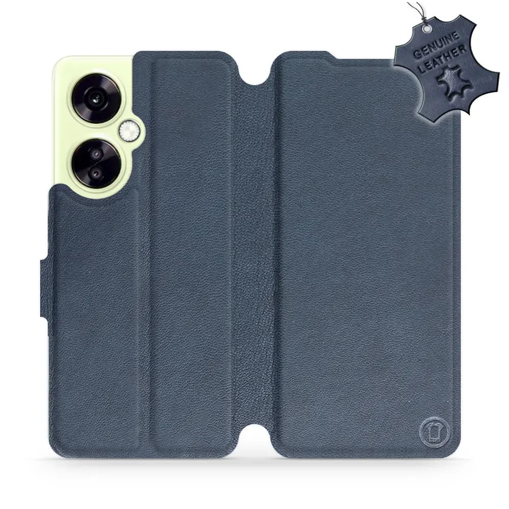 Echtleder Handyhülle für OnePlus Nord CE 3 Lite, Mobiwear Leather, Dunkelblau