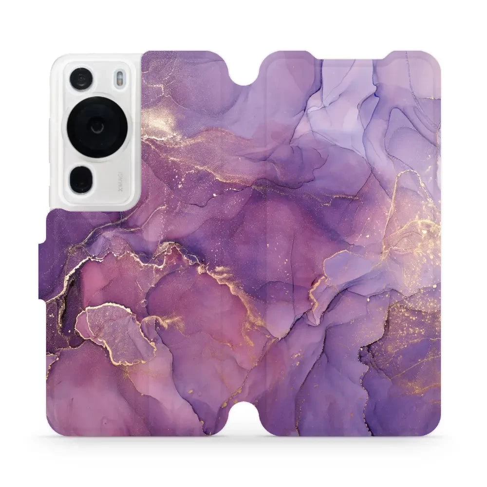 Handyhülle mit klappe für Huawei P60 Pro, Mobiwear Book, Violett