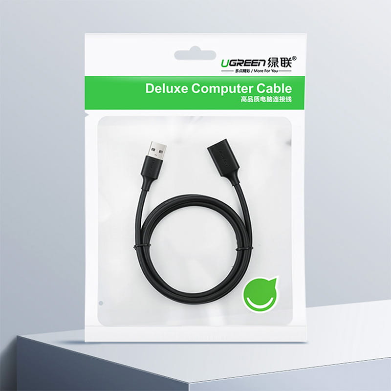 Adapterkabel USB (Buchse) - USB (Stecker), Ugreen 2.0 480Mb/s, 1,5 m, Schwarz