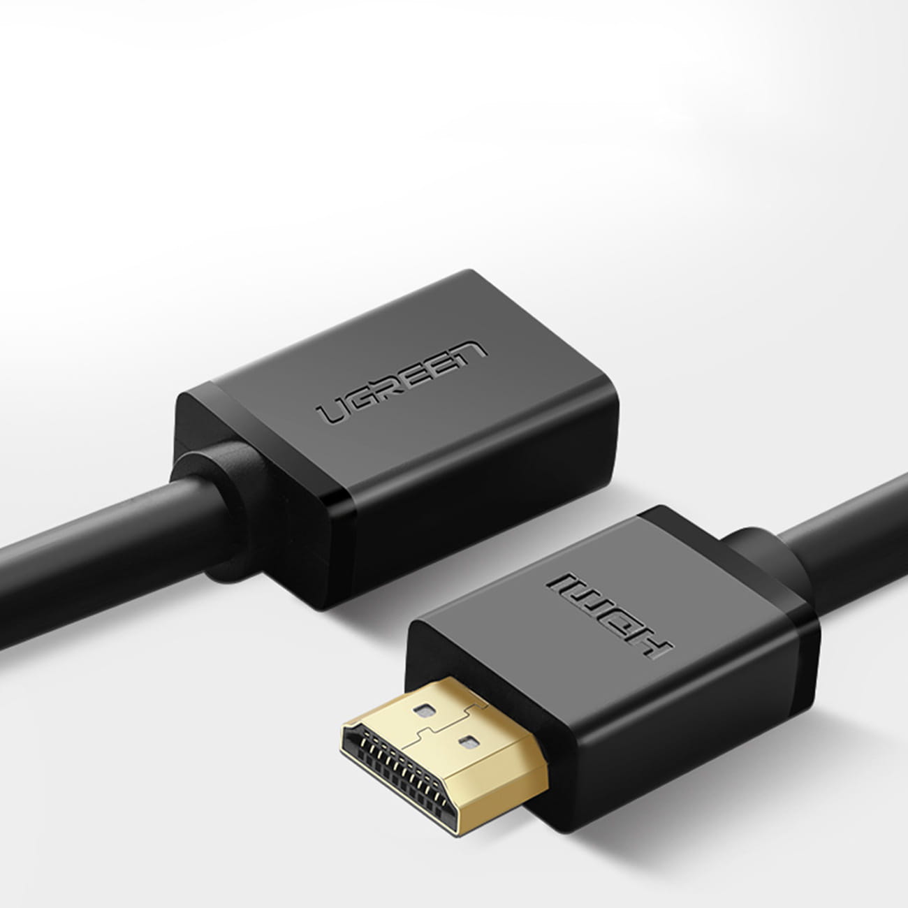 Adapterkabel HDMI (Stecker) - HDMI (Buchse), Ugreen 2.0, 4K UHD, 1 m, Schwarz