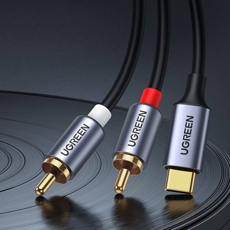 Ugreen USB-C - 2RCA Audiokabel, 1,5m, Grau