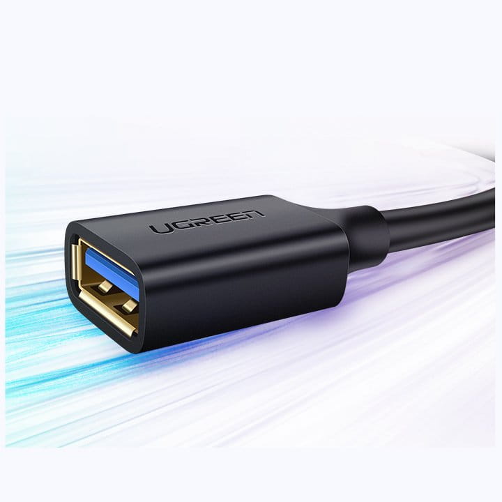 Adapterkabel USB (Buchse) - USB (Stecker), Ugreen 3.0, 5 Gbps, 1 m, Schwarz