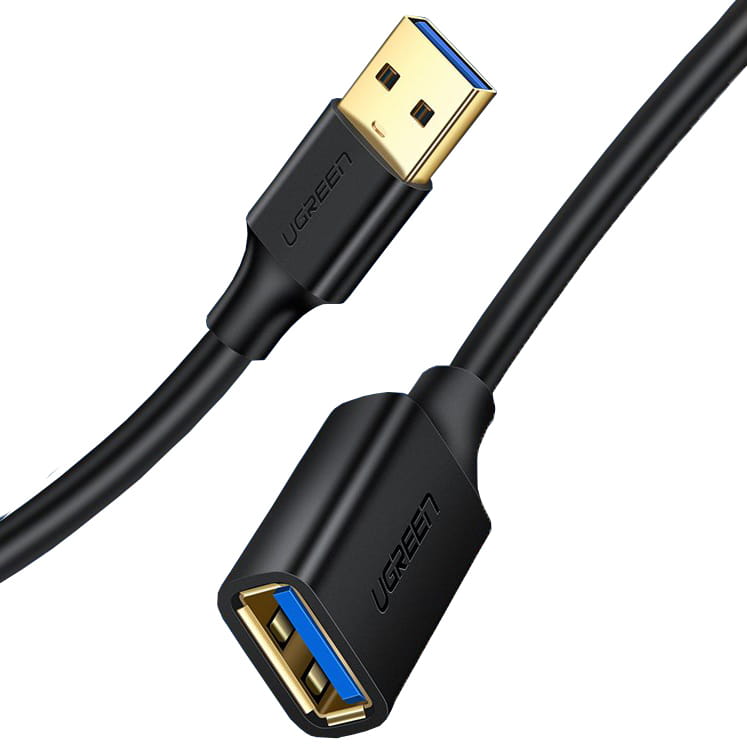 Adapterkabel USB (Buchse) - USB (Stecker), Ugreen 3.0, 5 Gbps, 1 m, Schwarz