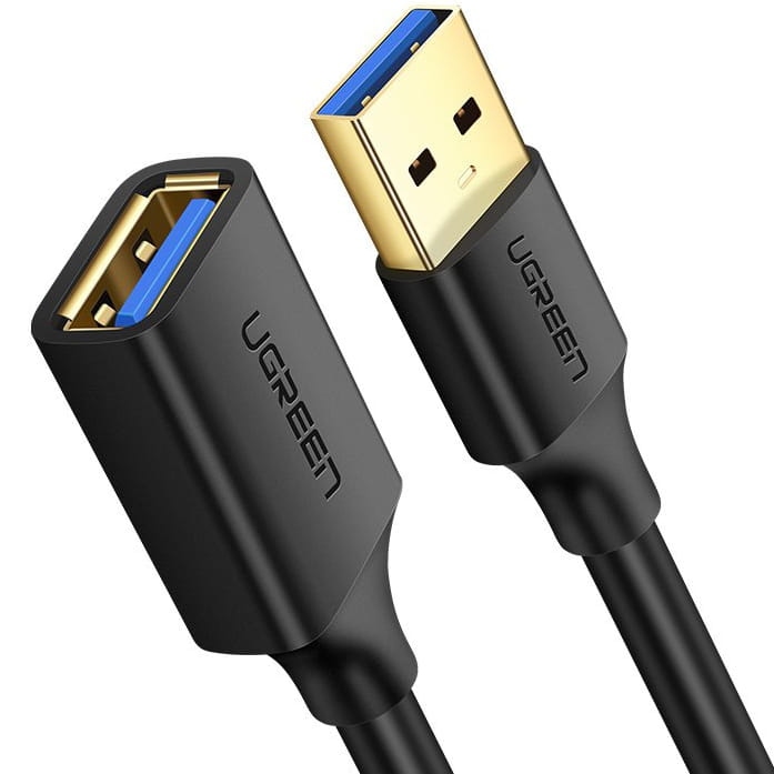 Adapterkabel USB (Buchse) - USB (Stecker), Ugreen 3.0, 5 Gbps, 3 m, Schwarz