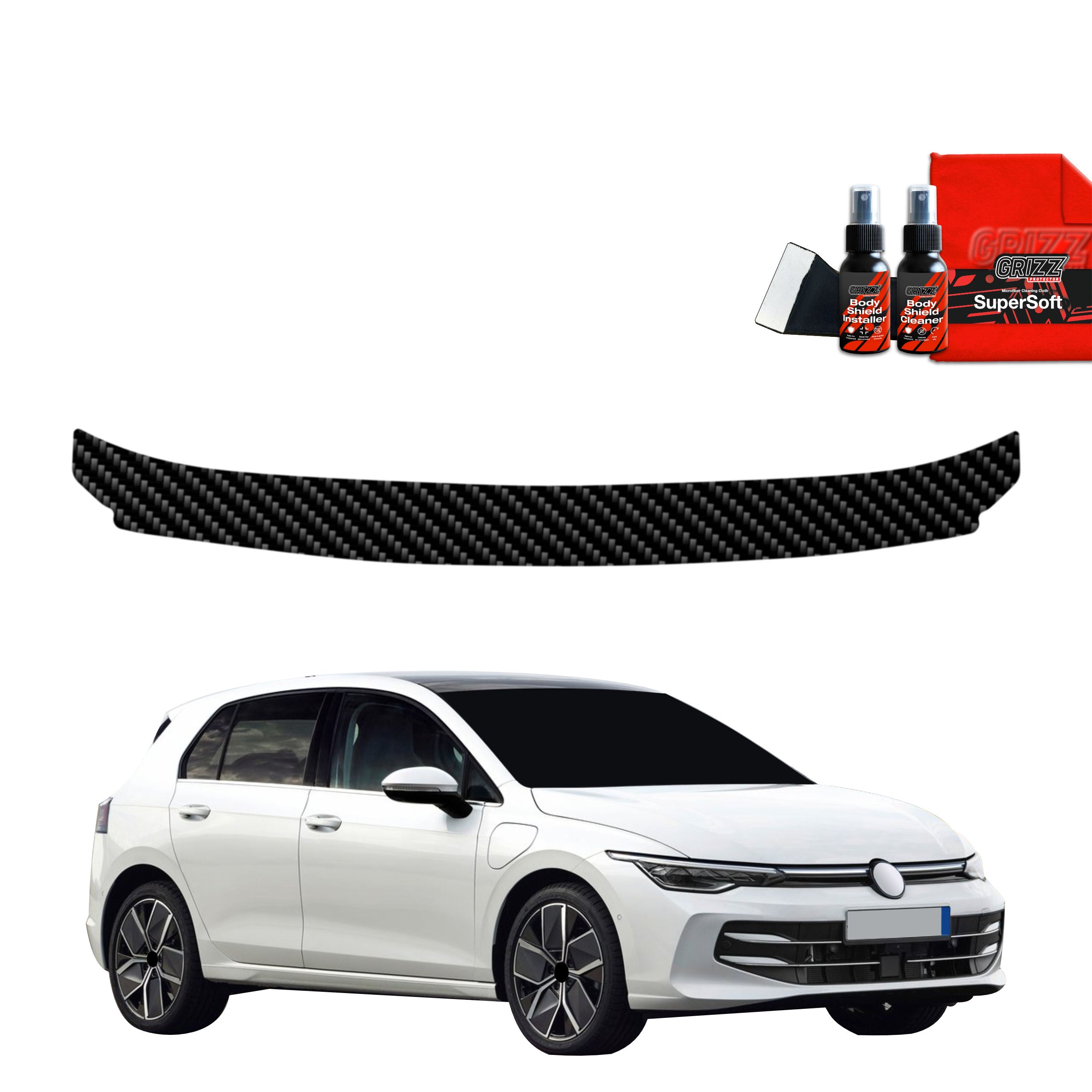 Kohlenstoff Schutzfolie Grizz Protector für Ladekante - Volkswagen VW Golf 8 Hatchback (2024-2026)