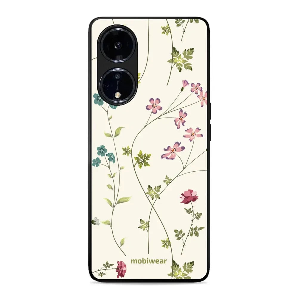 Handyhülle für Oppo A98 5G, Mobiwear Glossy Case, Idyllische Blüte