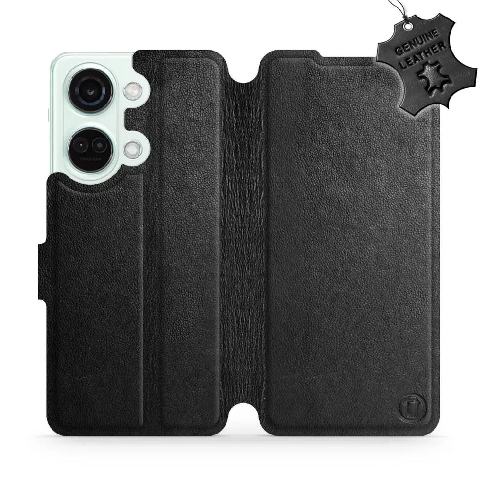 Echtleder Handyhülle für OnePlus Nord 3, Mobiwear Leather, Schwarz