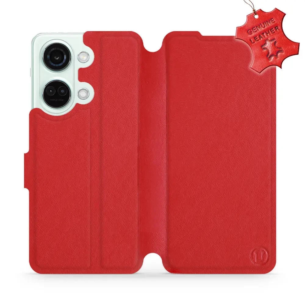 Echtleder Handyhülle für OnePlus Nord 3, Mobiwear Leather, Rot