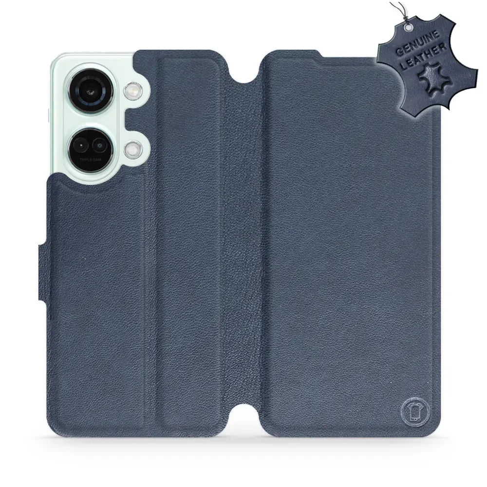 Echtleder Handyhülle für OnePlus Nord 3, Mobiwear Leather, Dunkelblau