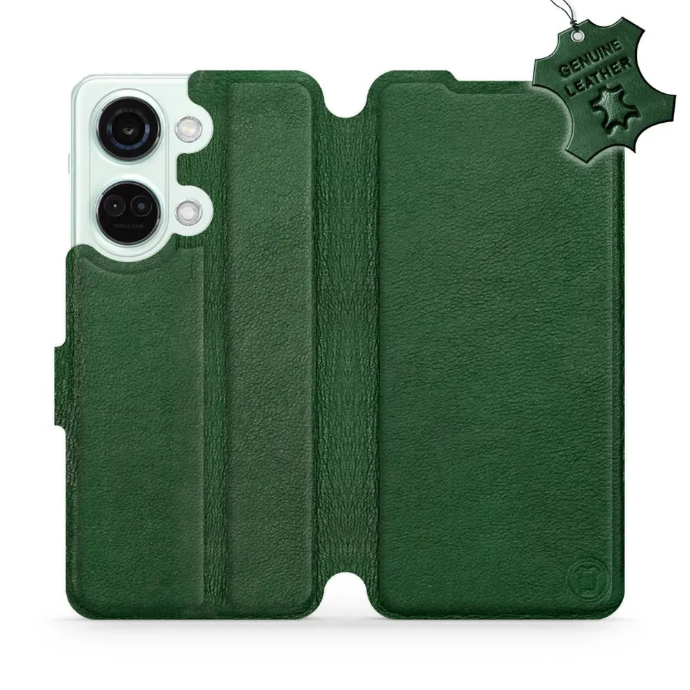Echtleder Handyhülle für OnePlus Nord 3, Mobiwear Leather, Grün