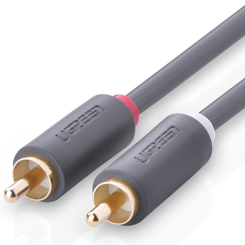 Ugreen Audio-/Videokabel 2x RCA (Stecker), 5m, Dunkelgrau