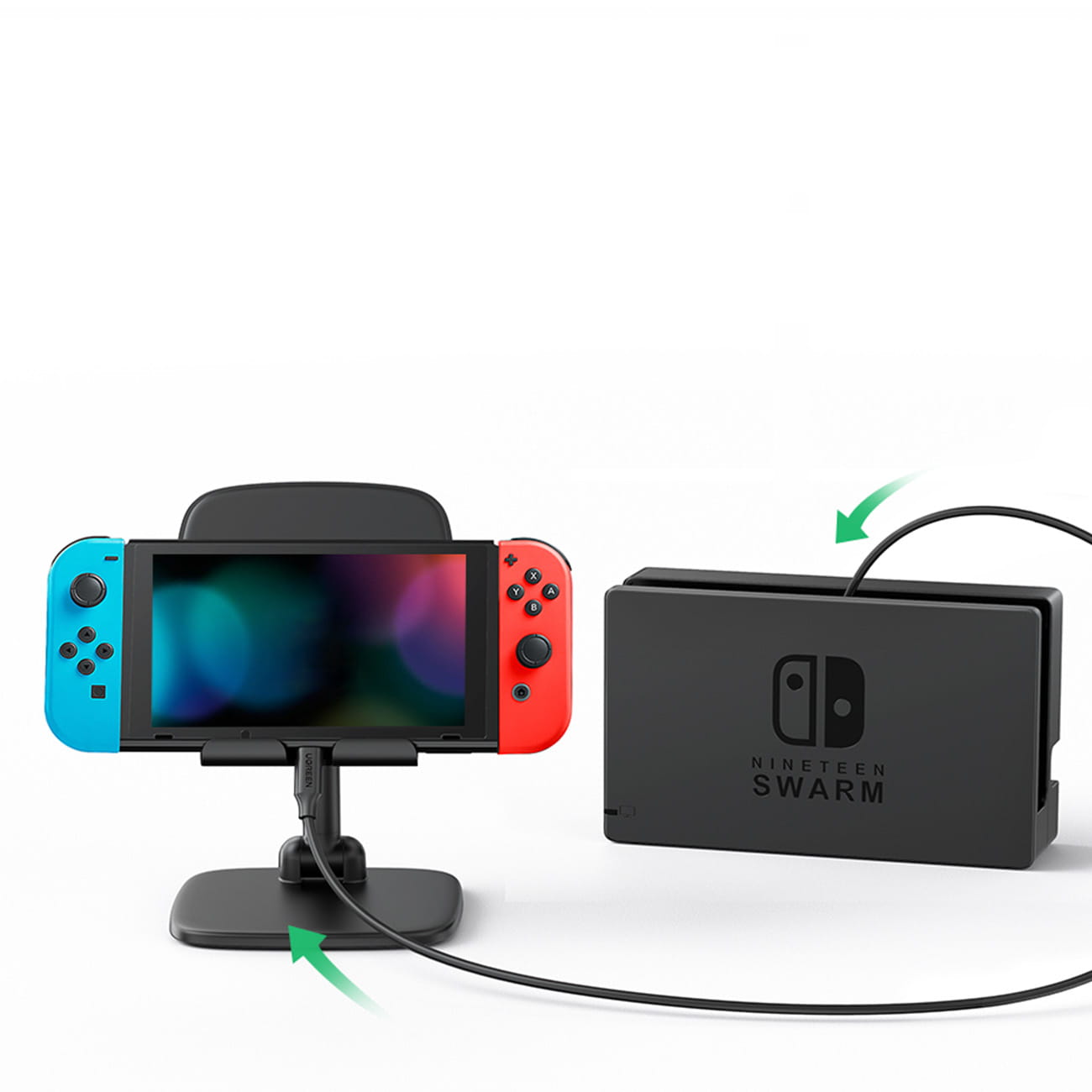 Ugreen 60W, 10Gbps USB-C (Stecker) zu USB-C (Buchse) Lade- und Datenkabel/Verlängerer, PD, QC, 0,5m, Schwarz