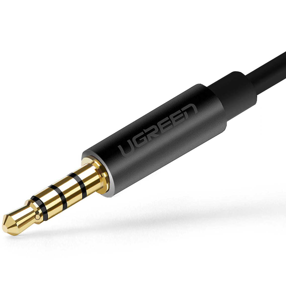 Ugreen 3,5 mm Miniklinken-Kopfhörer-Splitterkabel (Mikrofon + Stereoausgang) 28 cm, schwarz