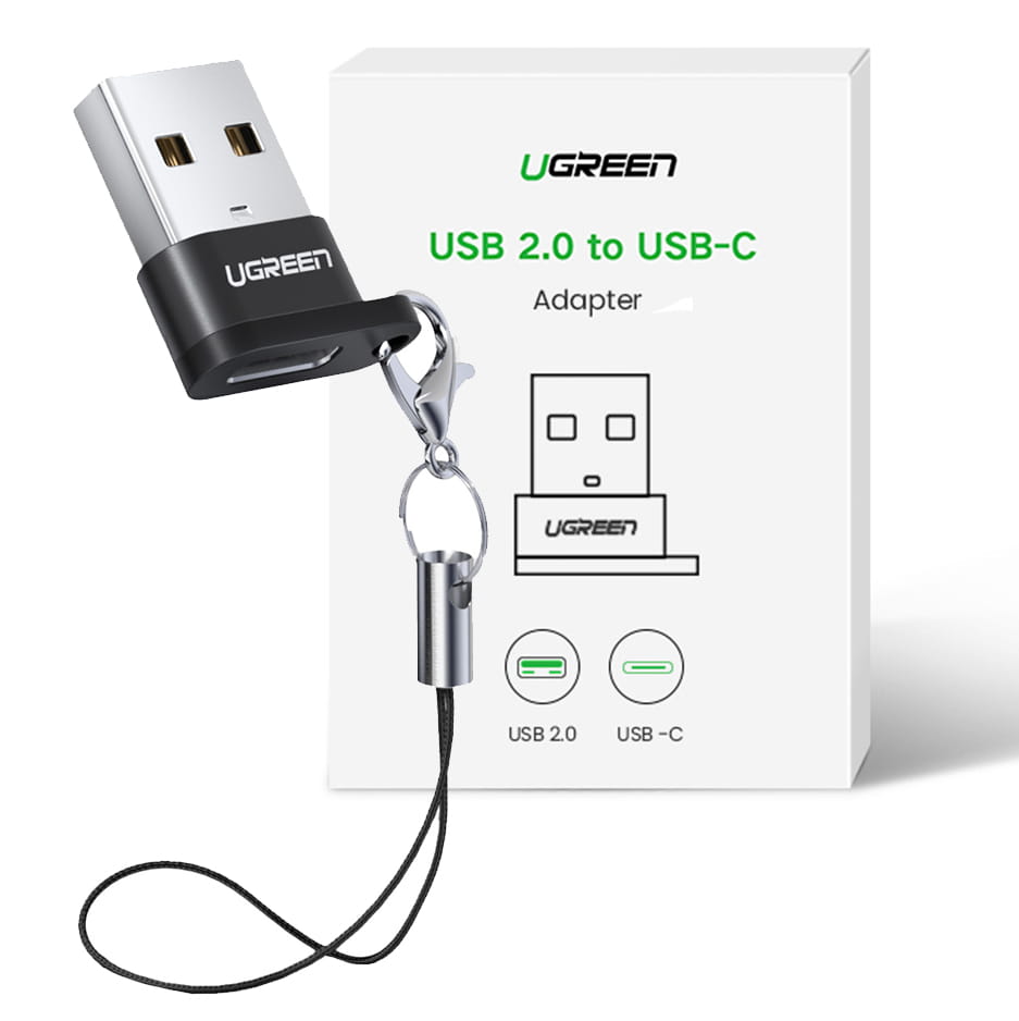 Adapter von USB-C auf USB-A Ugreen, Schwarz