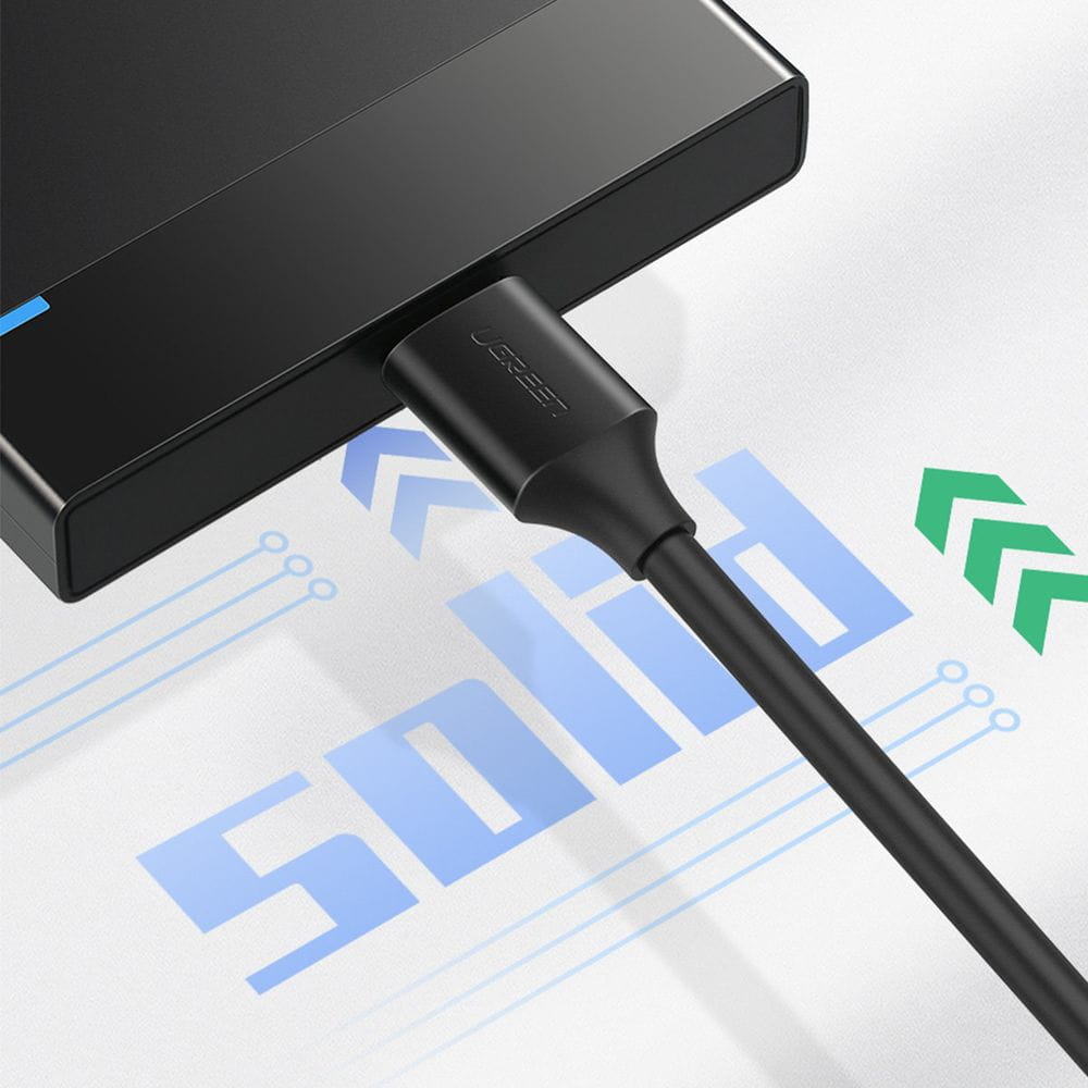 Ugreen USB-A 3.0 - Micro USB-B SuperSpeed 5Gbps Datenkabel, 1 m, schwarz