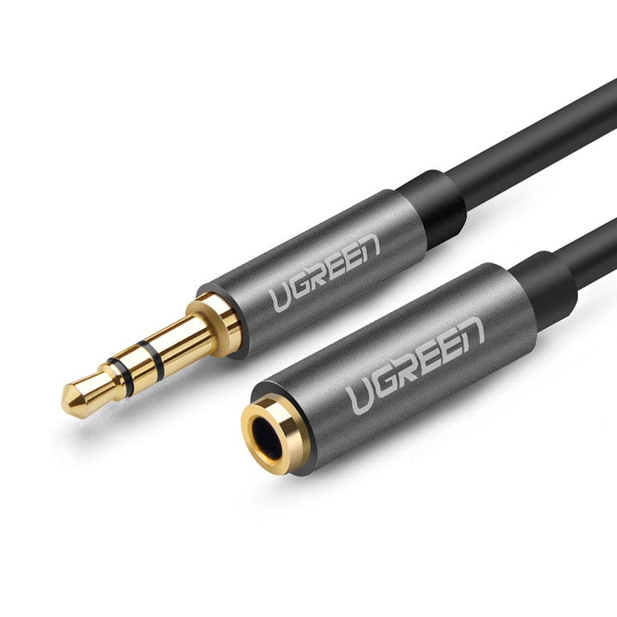 Kabel/Adapter Ugreen AUX 3,5 mm mini jack, 3 m, Silbern
